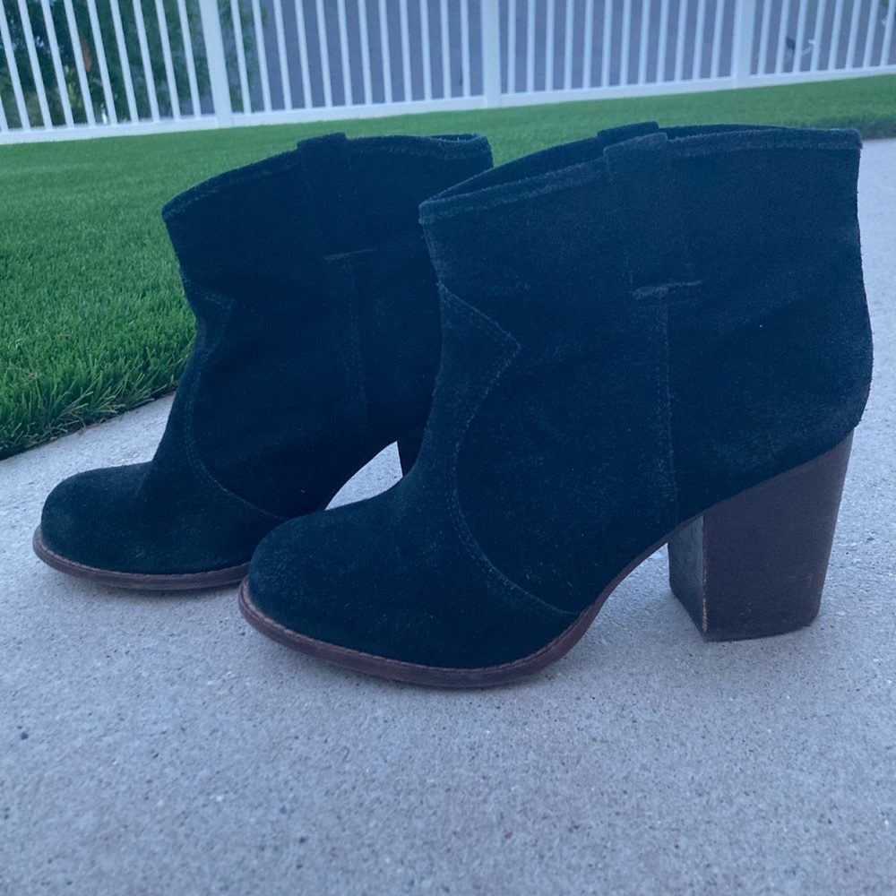 Classic Black Suede Quality Bootie